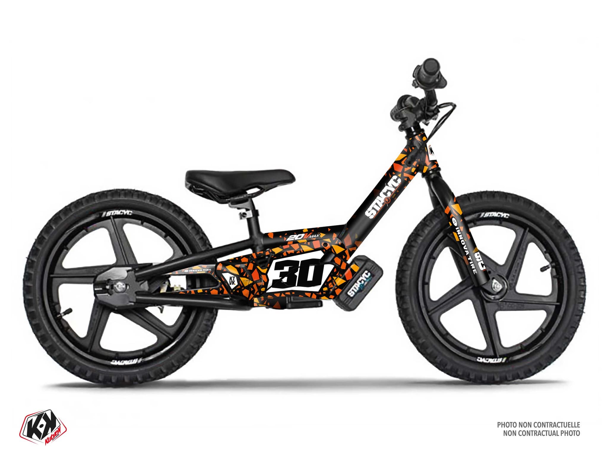 Balance Bike STACYC eDRIVE 16 GLASS Orange graphic kit