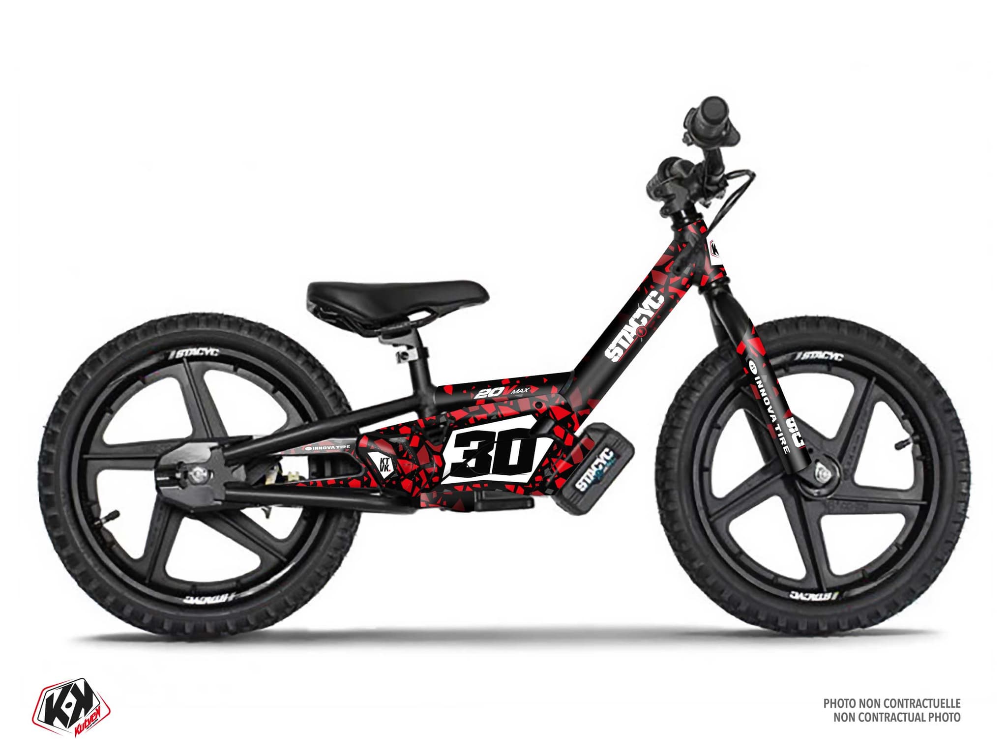 Balance Bike STACYC eDRIVE 16 GLASS Red graphic kit
