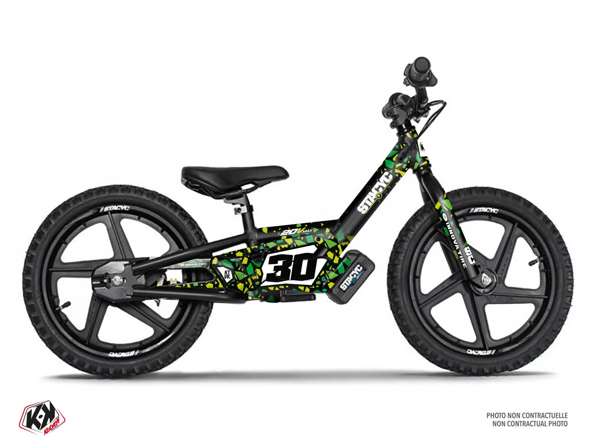Balance Bike STACYC eDRIVE 16 GLASS Green graphic kit