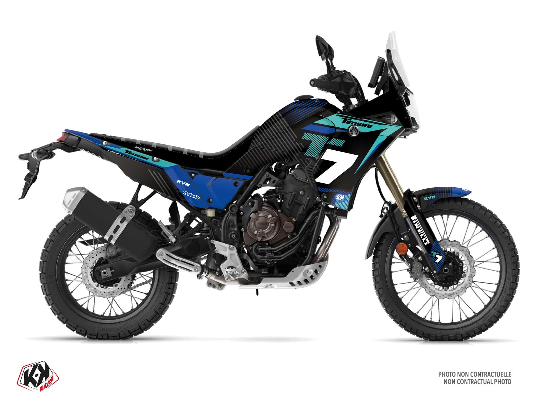 deko-set motorrad yamaha tenere 700 glist blau | Yamaha | Kutvek