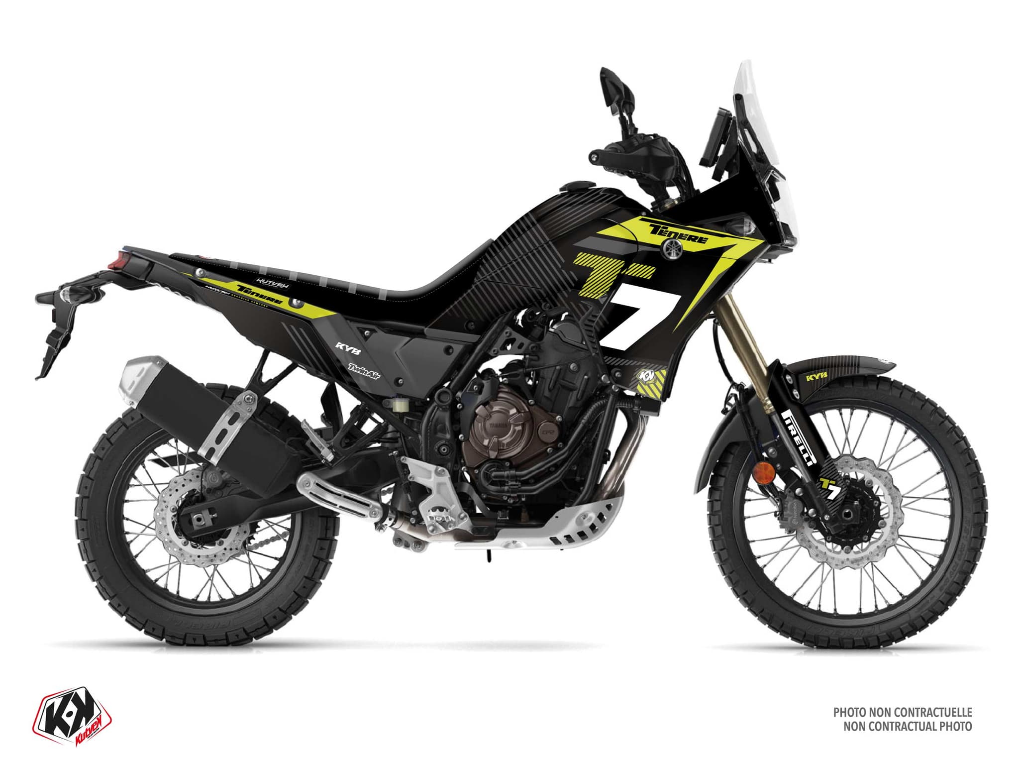 Kit graphique Moto YAMAHA TENERE 700 GLIST Jaune