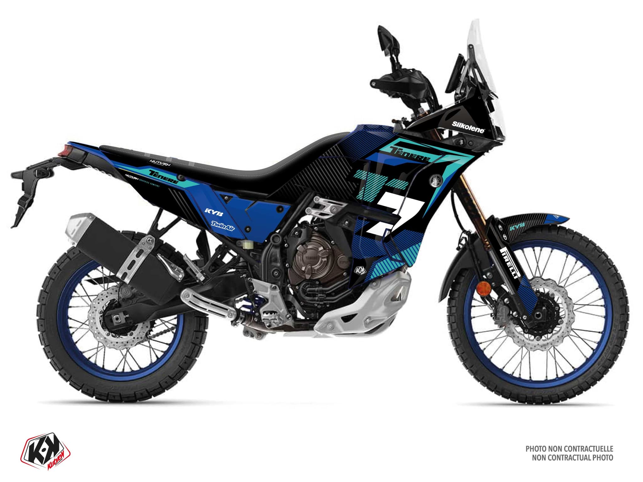 Kit graphique Moto YAMAHA TENERE 700 WORLD RAID GLIST Bleu