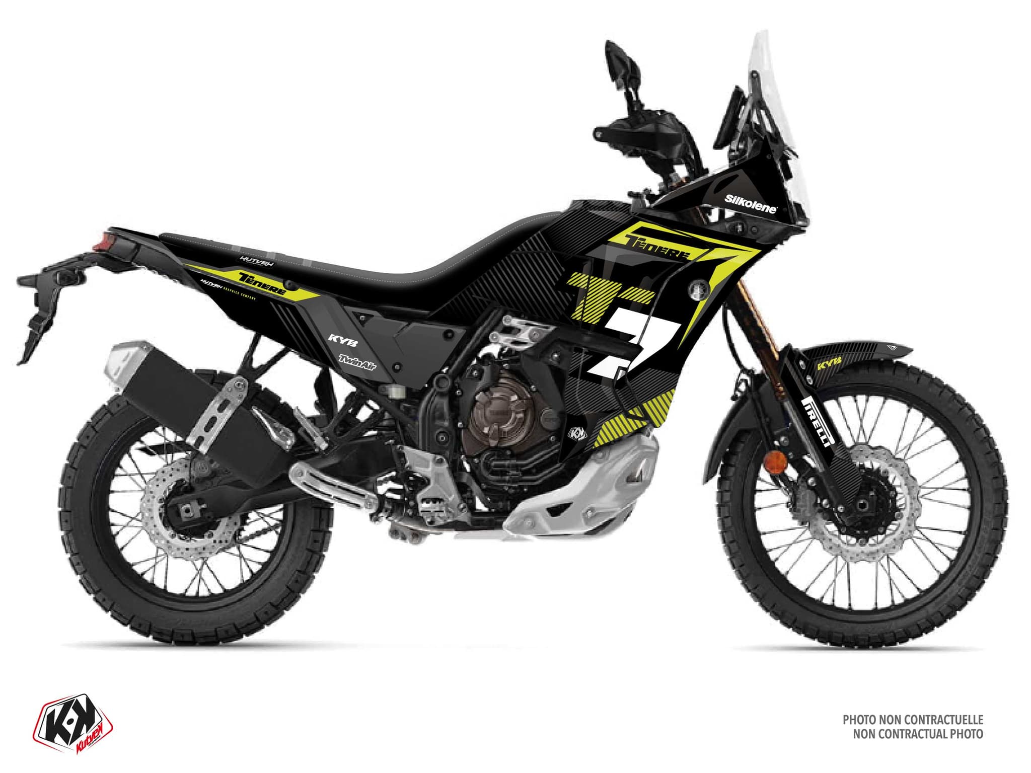 Kit graphique Moto YAMAHA TENERE 700 WORLD RAID GLIST Jaune