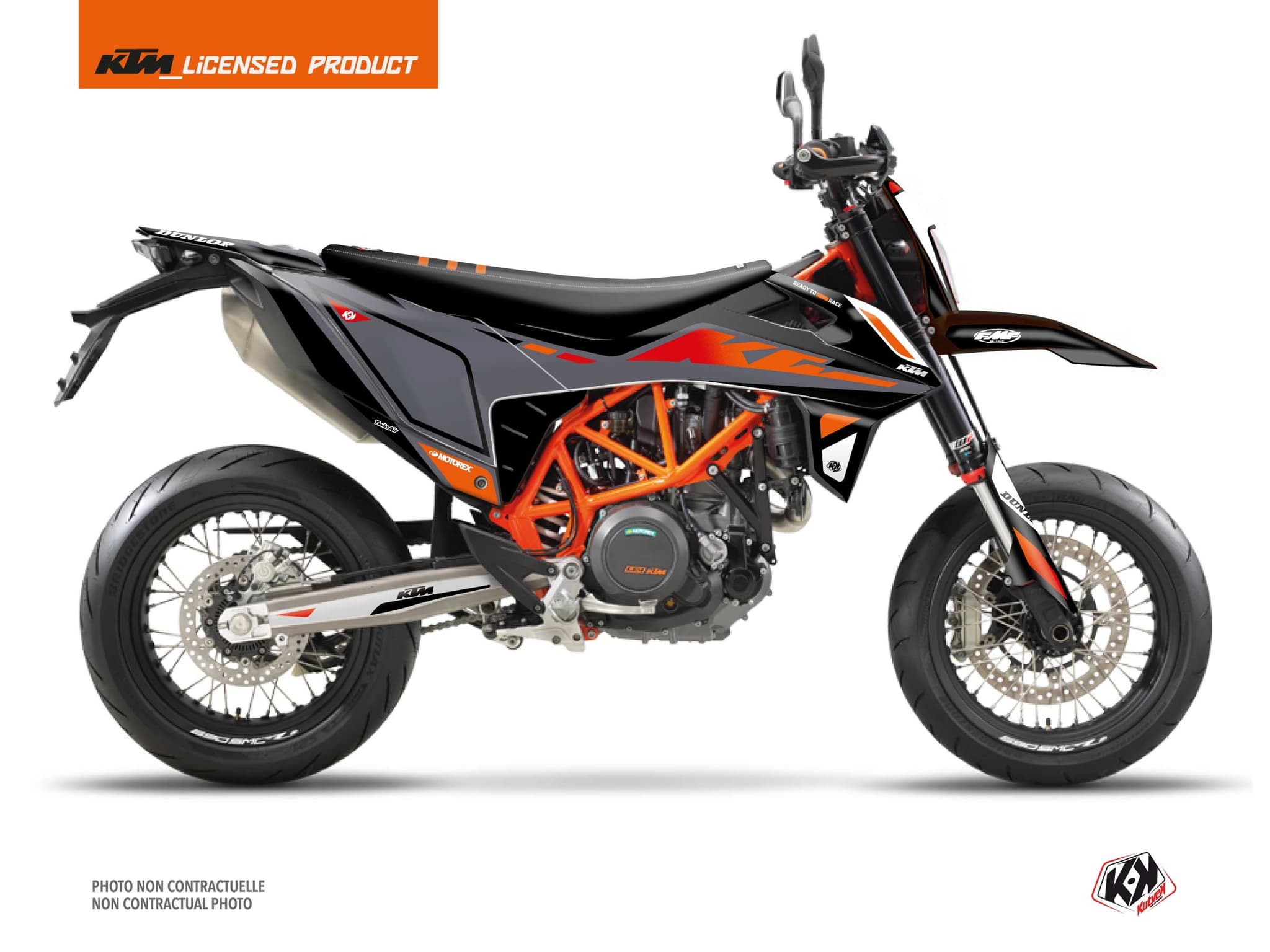 kit graphique motocross ktm smc 690 r global noir
