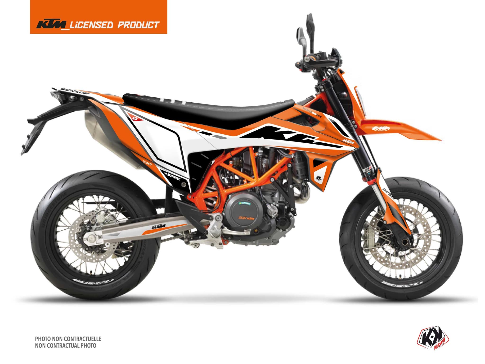 kit graphique motocross ktm smc 690 r global orange