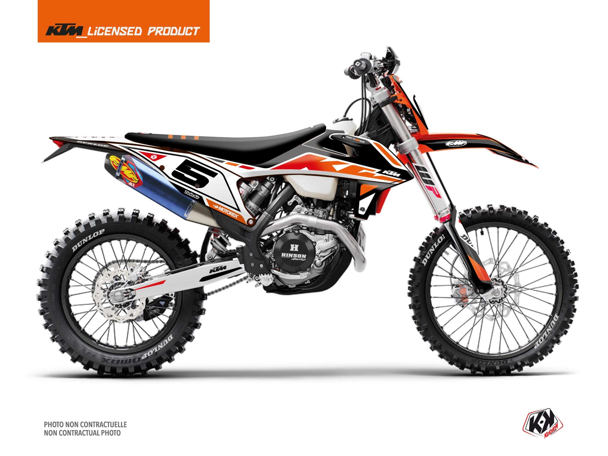 kit graphique motocross ktm exc excf global noir | KTM | Kutvek