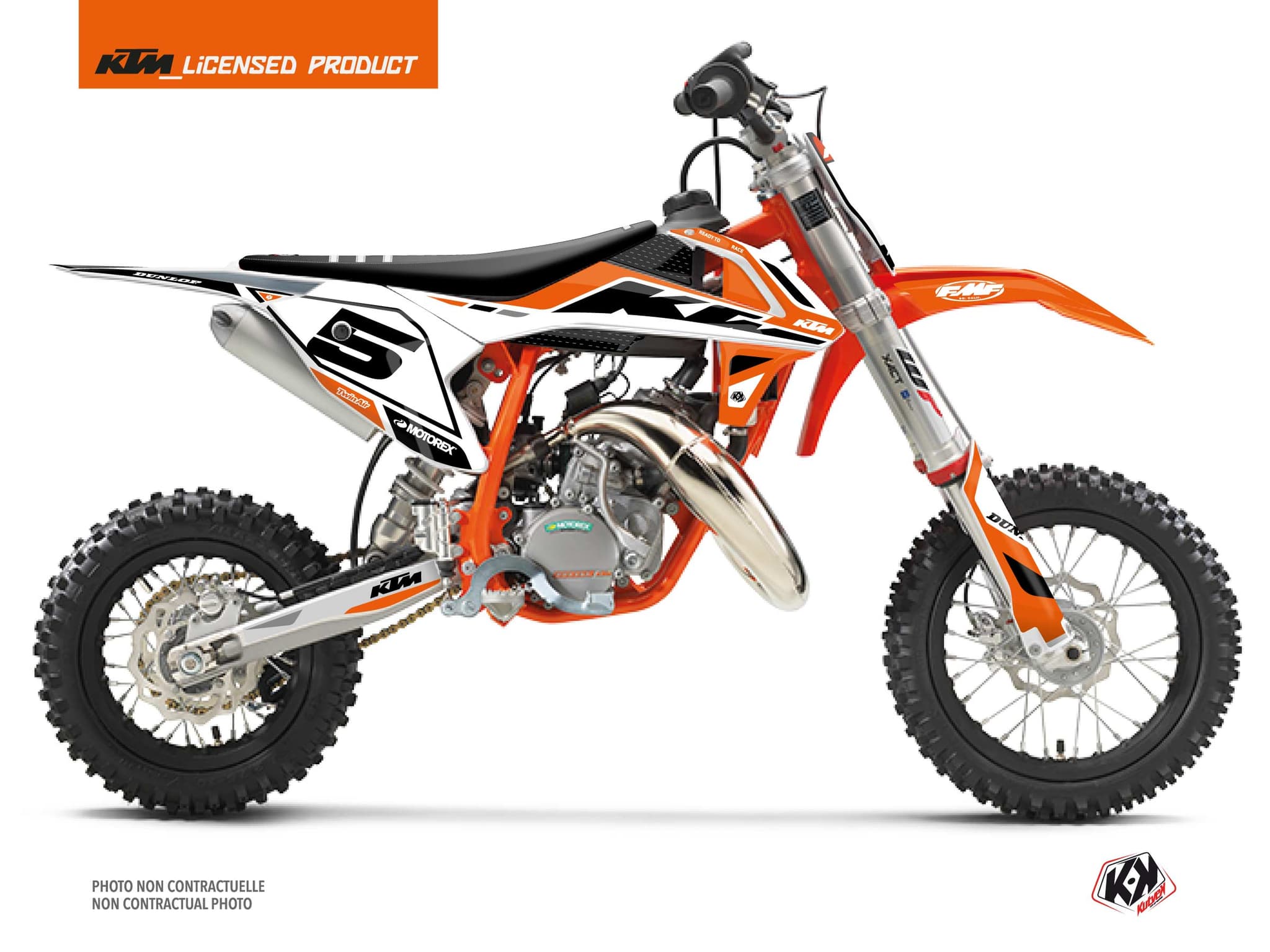 deko-set moto-cross global ktm 50 sx orange