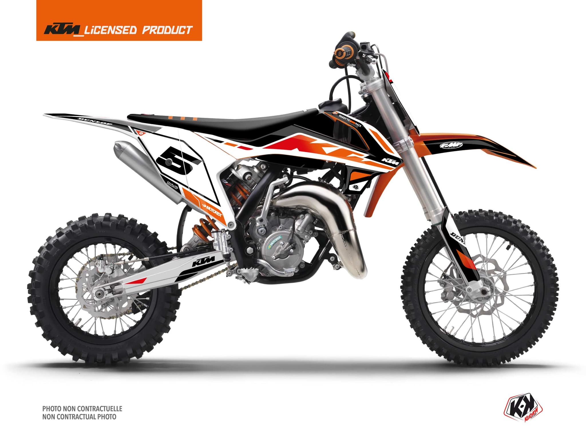 deko-set moto-cross global ktm 65 sx schwarz