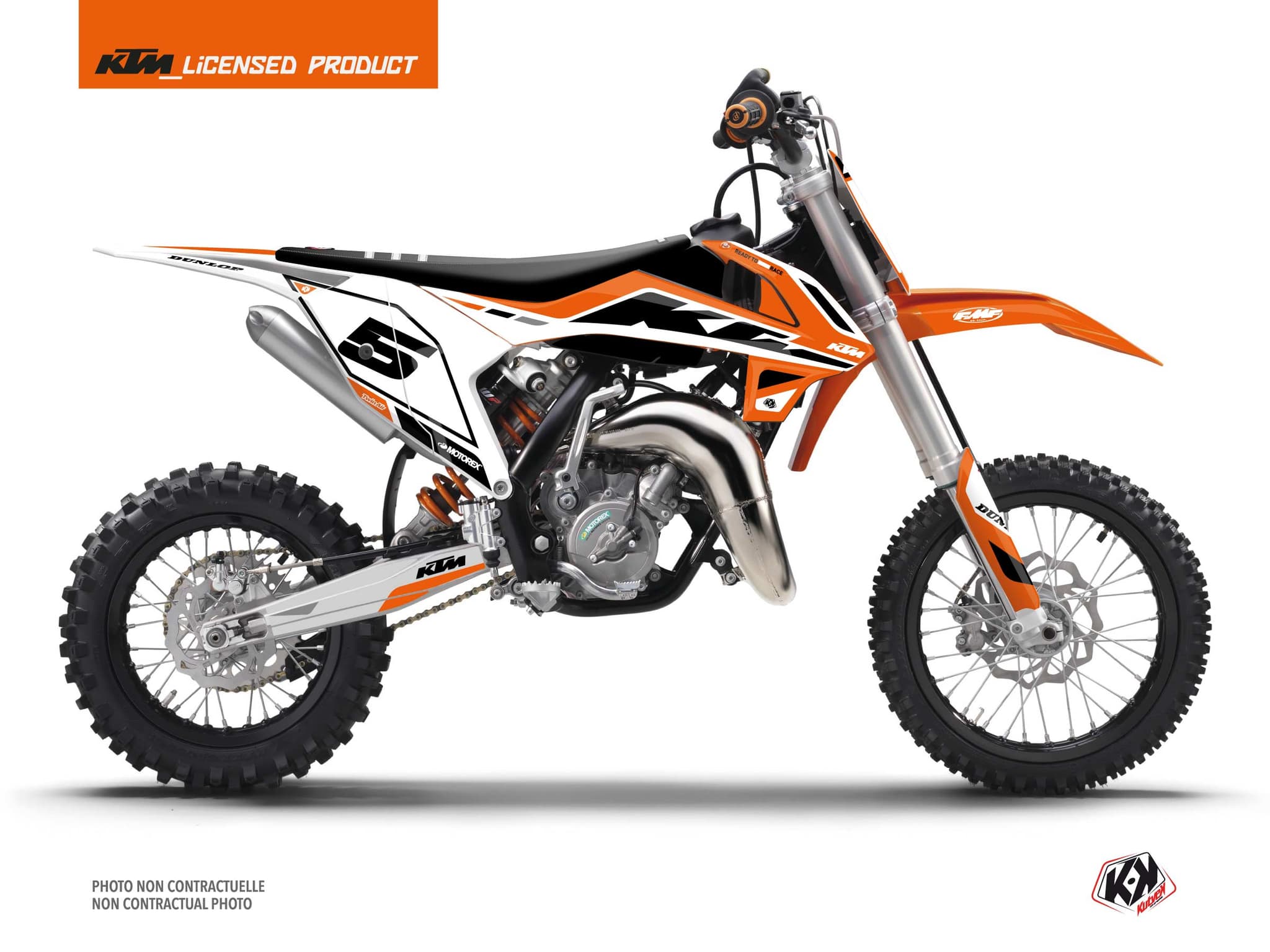deko-set moto-cross global ktm 65 sx orange
