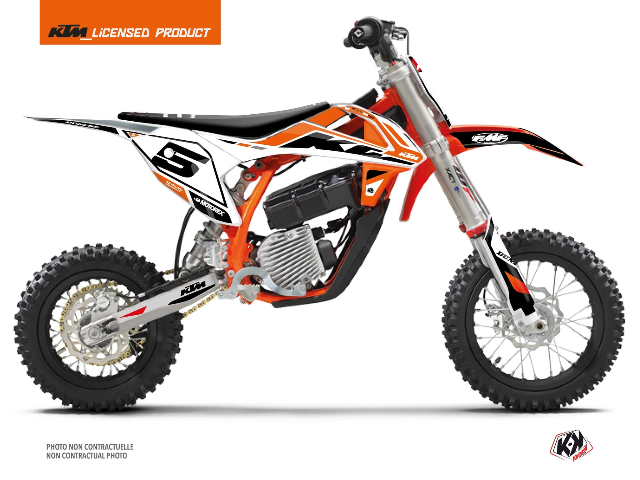 deko-set moto-cross global ktm sx-e 5 orange