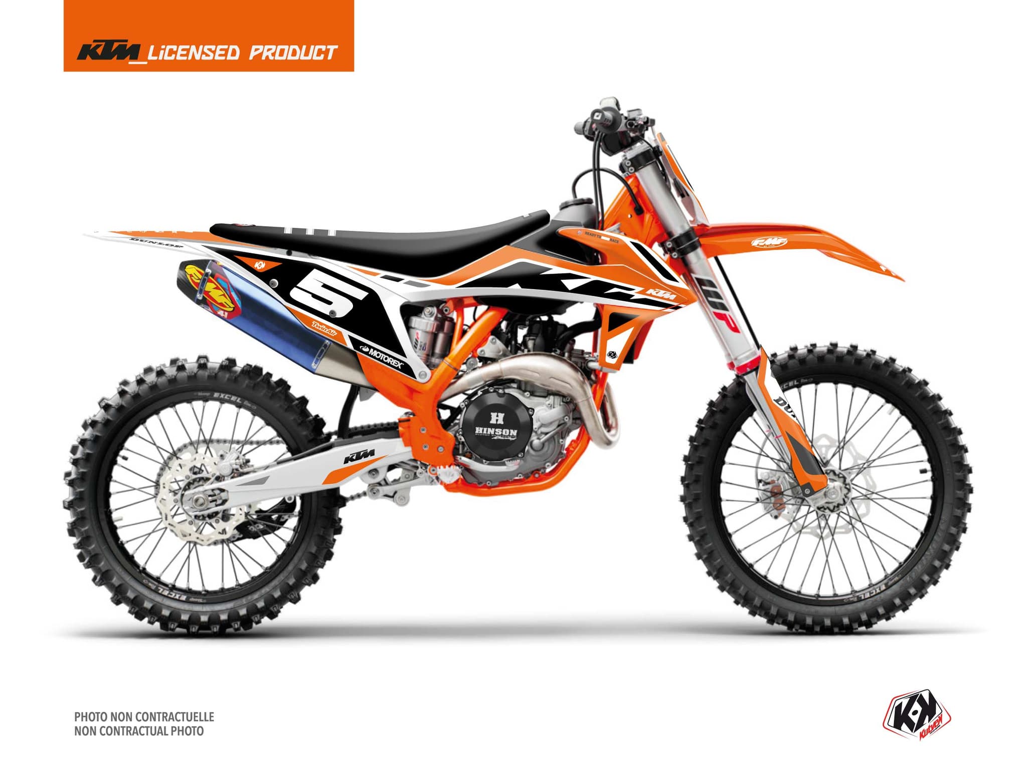 deko-set moto-cross global ktm 125 sx orange