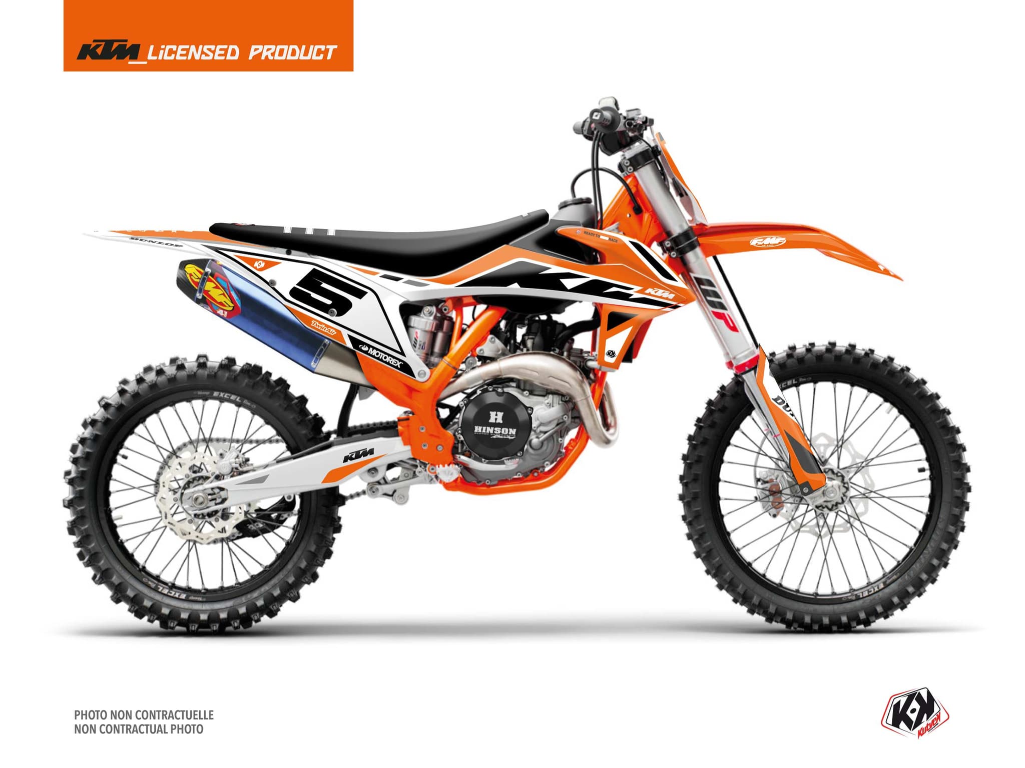 kit graphique motocross ktm xc 300 global orange