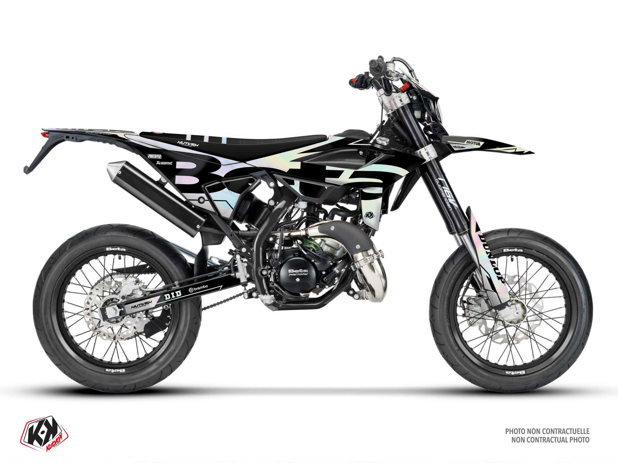 Beta RR 50 Motard 50cc Glow Holographic Graphic Kit