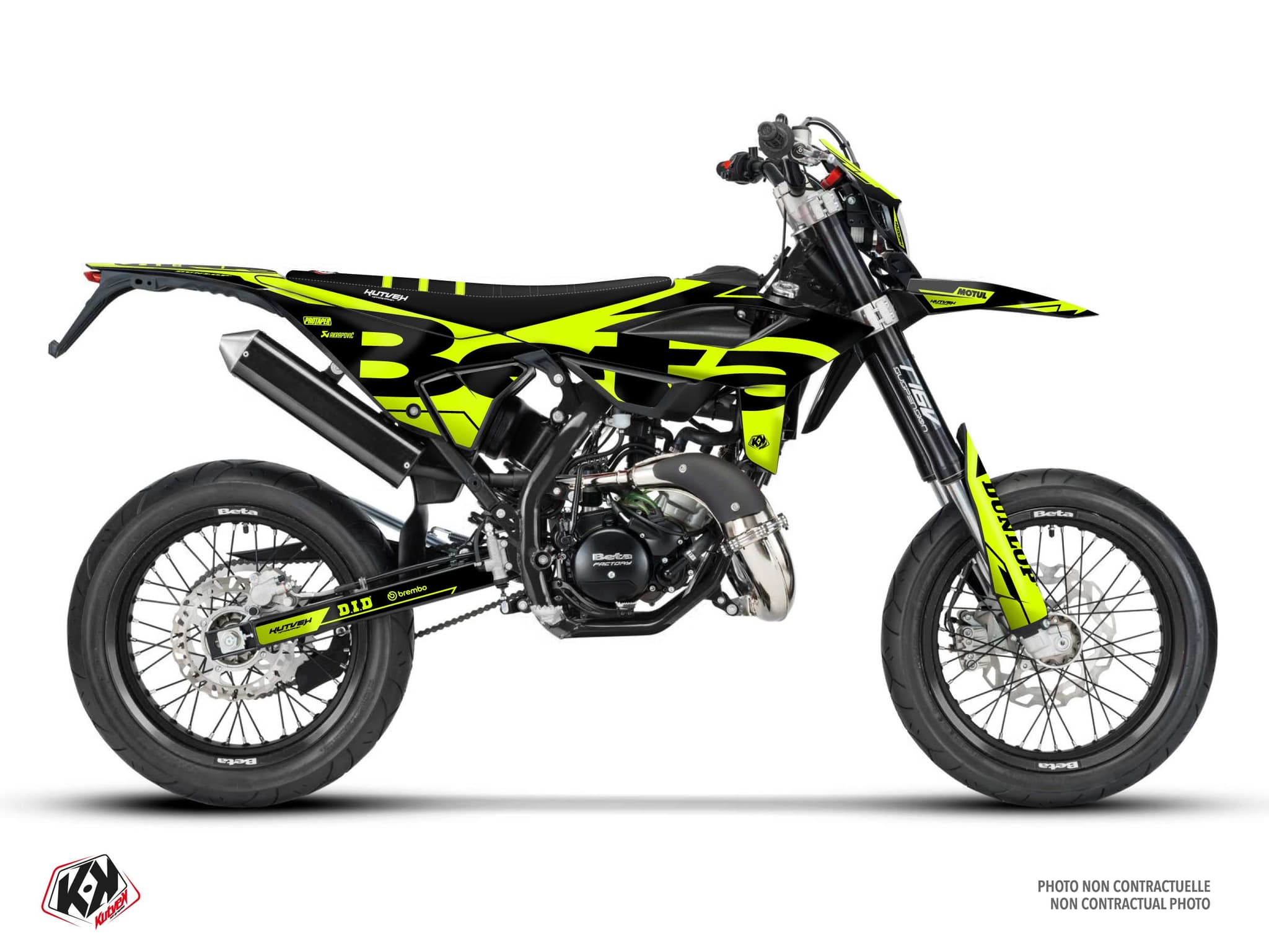 Beta RR 50 Motard 50cc Glow Fluo Yellow Graphic Kit