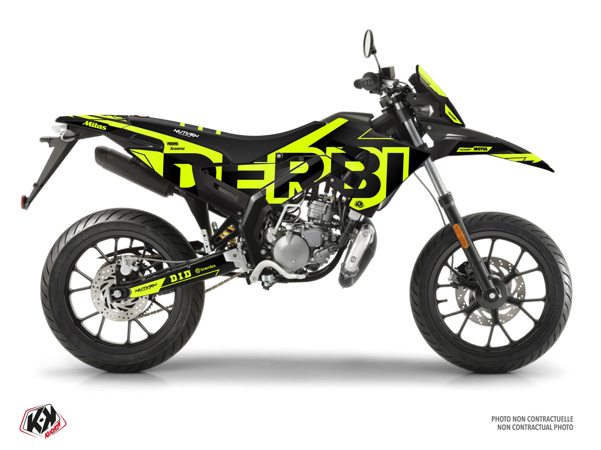 Derbi Senda Xtreme 50cc Glow Fluo Yellow Graphic Kit