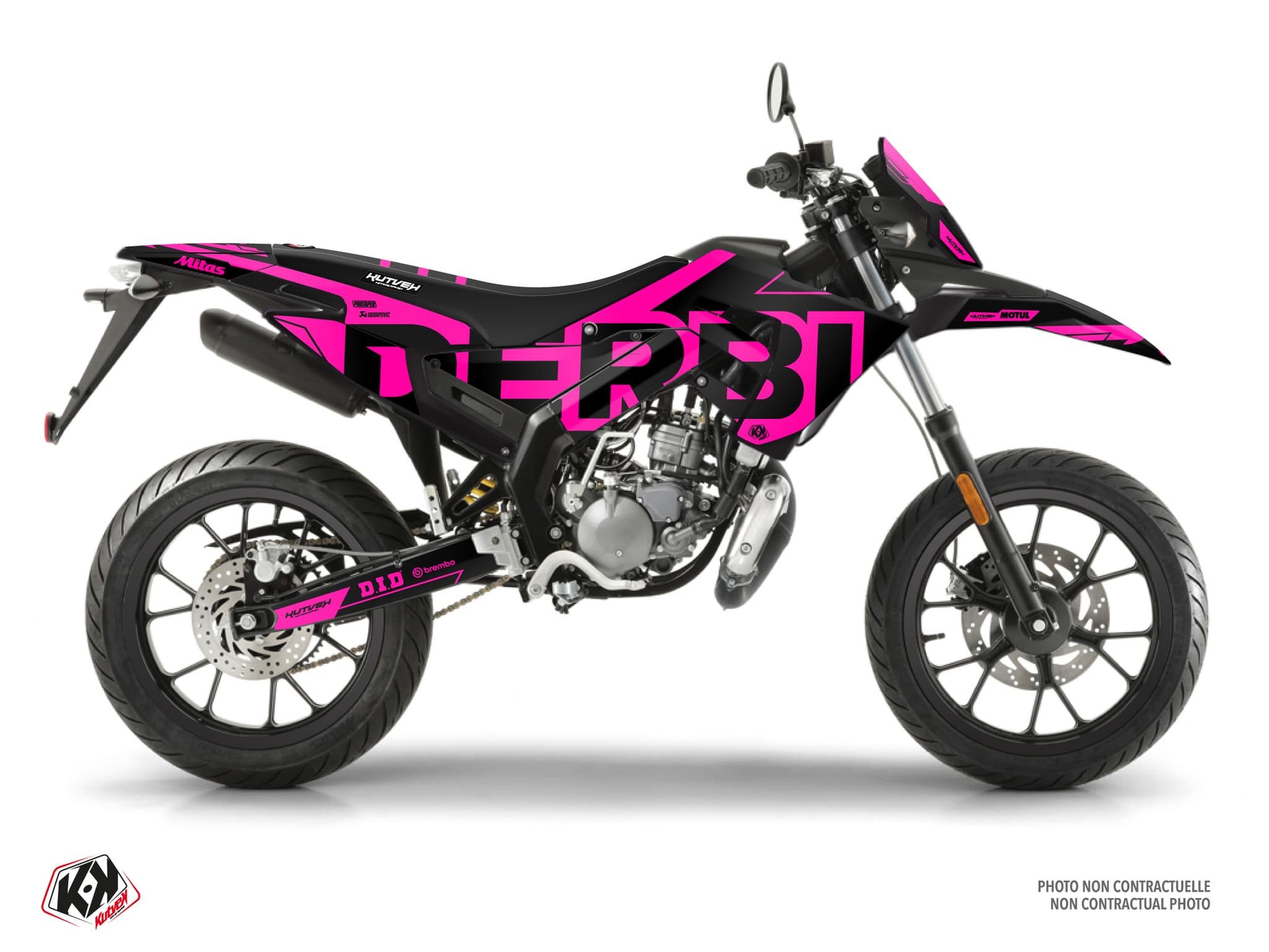 50CC DERBI SENDA XTREME GLOW FLUO Pink graphic kit