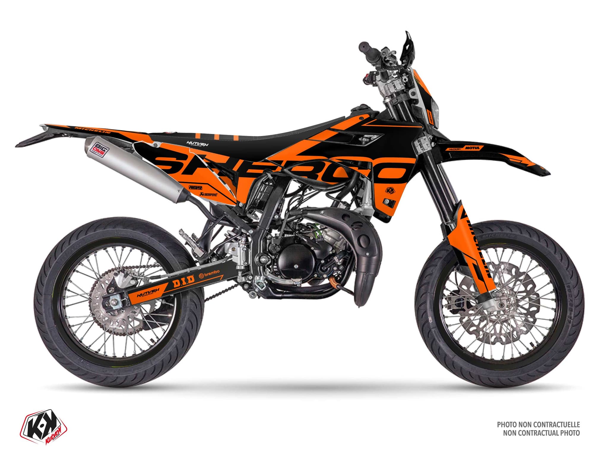 deko-set 50 ccm sherco sm rs glow fluo orange