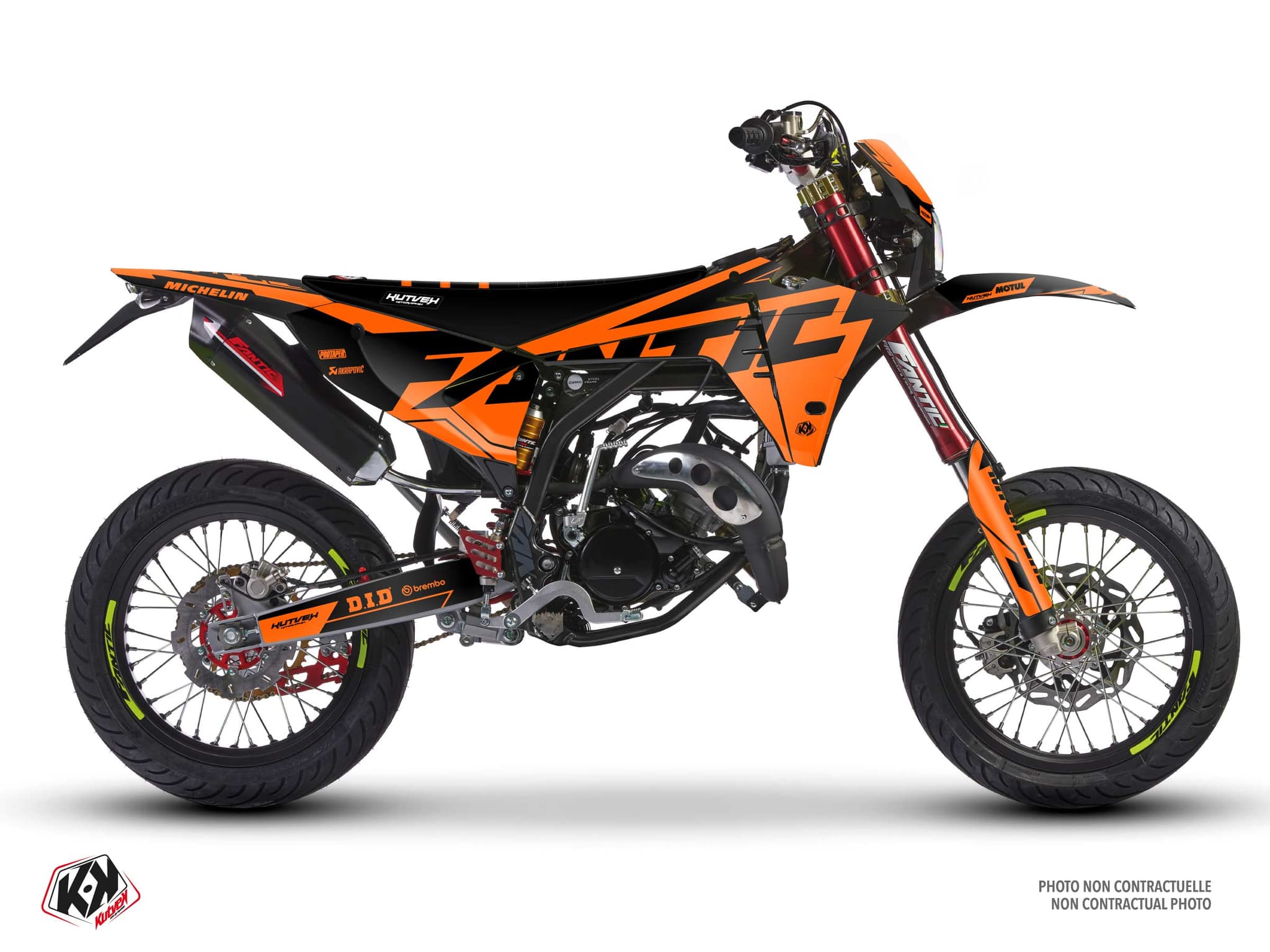 Kit graphique 50CC FANTIC XM 50 GLOW FLUO Orange | Fantic | Kutvek
