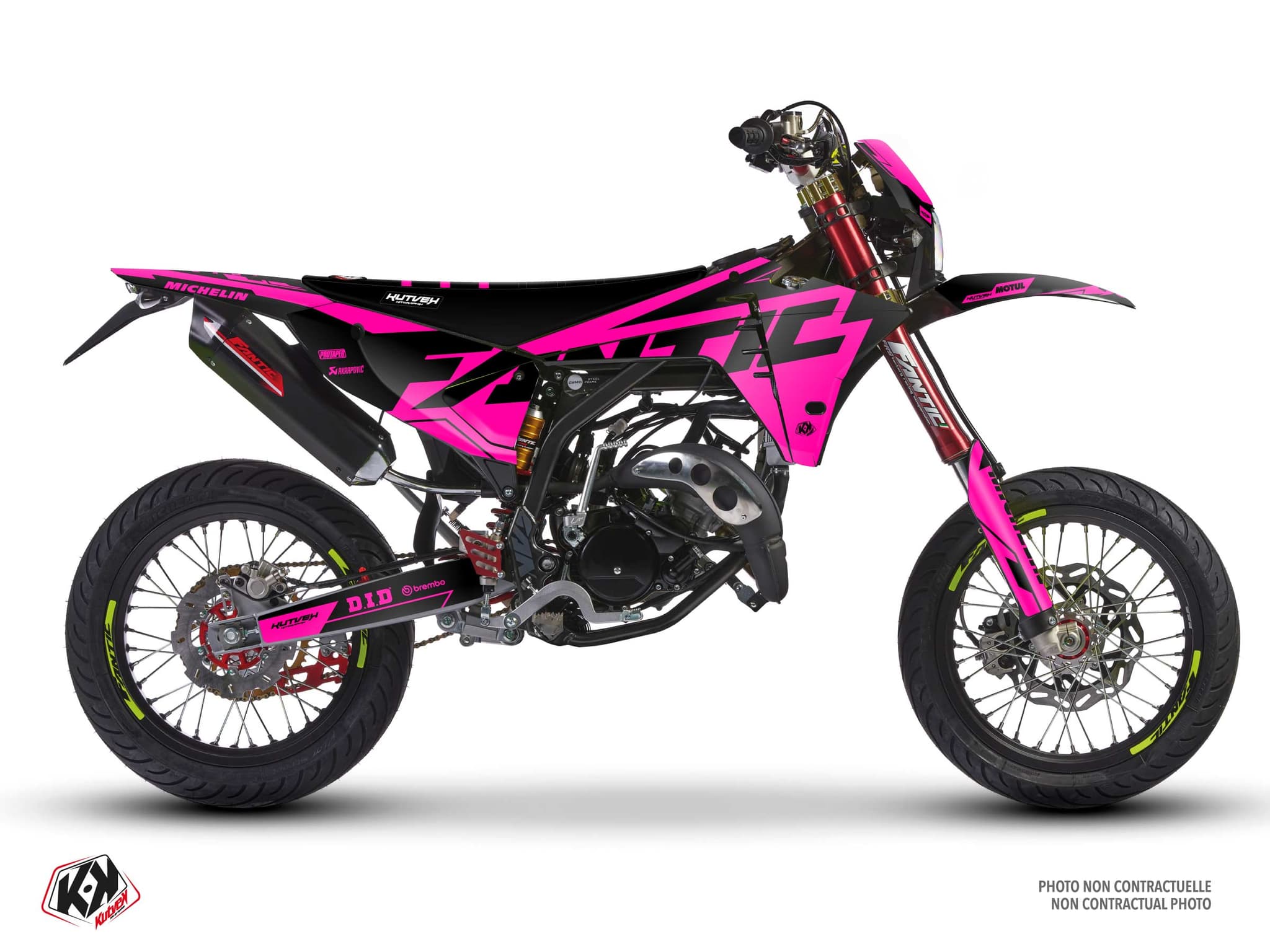 Kit graphique 50CC FANTIC XM 50 GLOW FLUO Rose | Fantic | Kutvek