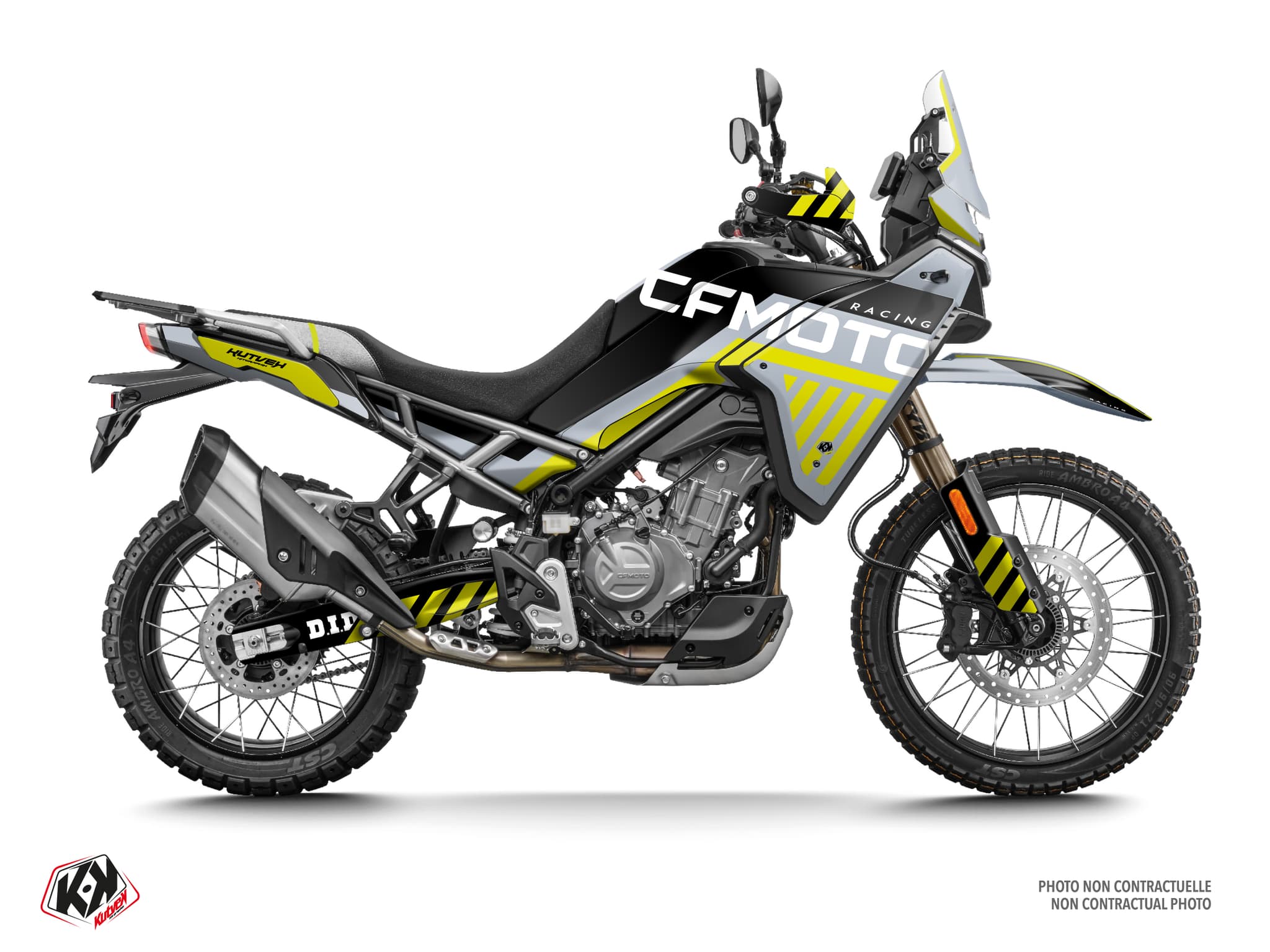 Kit Graphique moto cf moto mt 450 gp gris