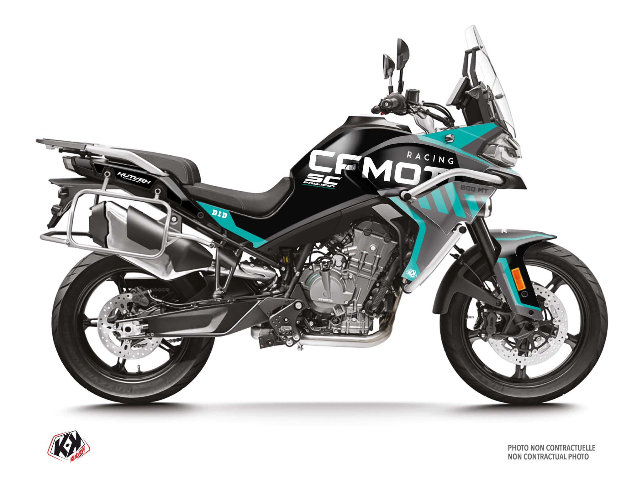 kit graphique moto cf moto mt 800 gp noir-turquoise