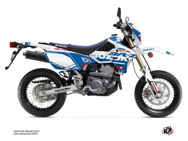 kit graphique motocross suzuki dr-z 400 sm grade blanc
