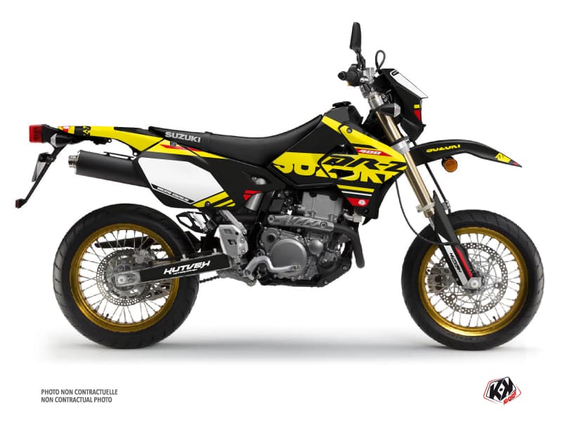 kit graphique motocross suzuki dr-z 400 sm grade rouge