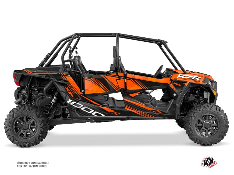 kit graphique ssv graphite polaris rzr 1000 4 portes orange | Polaris | Kutvek