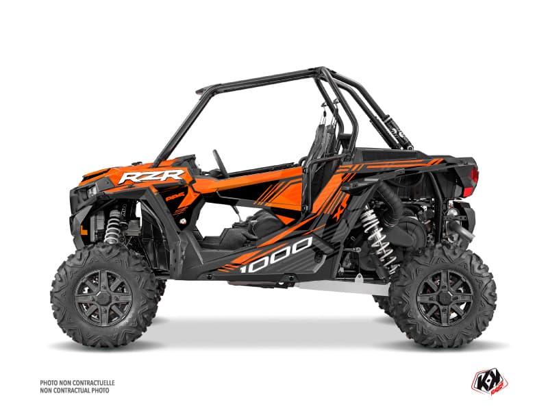 kit graphique ssv polaris rzr xp 1000 graphite orange