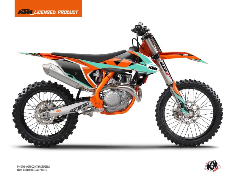 deko-set moto-cross gravity ktm 250 sxf grün