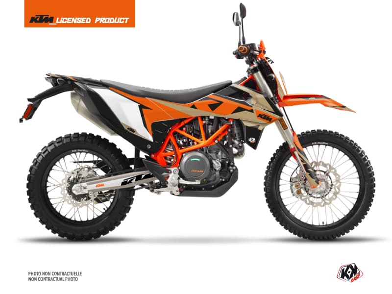 Kit Graphique Moto Gravity KTM 690 ENDURO R Orange Sable