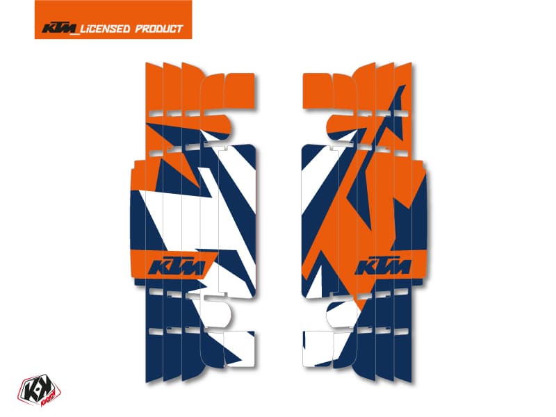 kit graphique grilles de radiateur gravity ktm exc-excf 2017 bleu