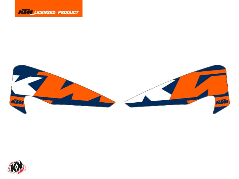 kit graphique stickers de protège-mains gravity motocross ktm exc-excf bleu