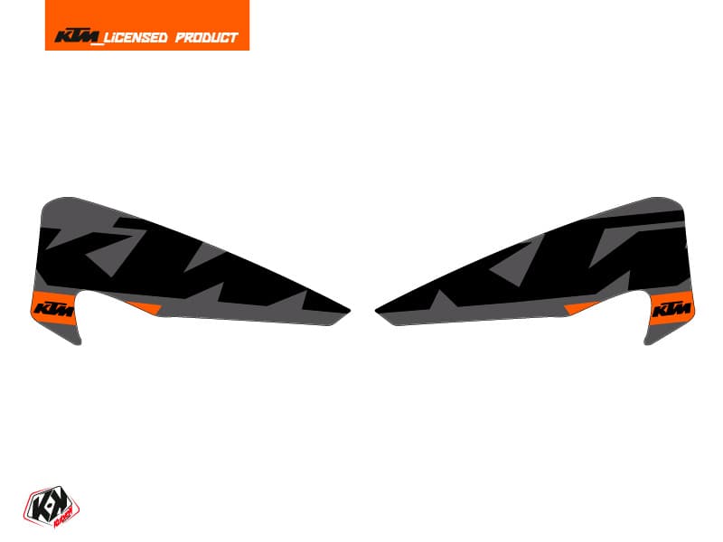 kit graphique stickers de protège-mains gravity motocross ktm exc-excf orange