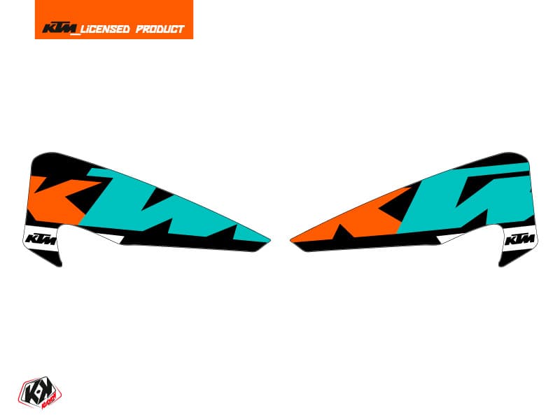kit graphique stickers de protège-mains gravity motocross ktm exc-excf vert