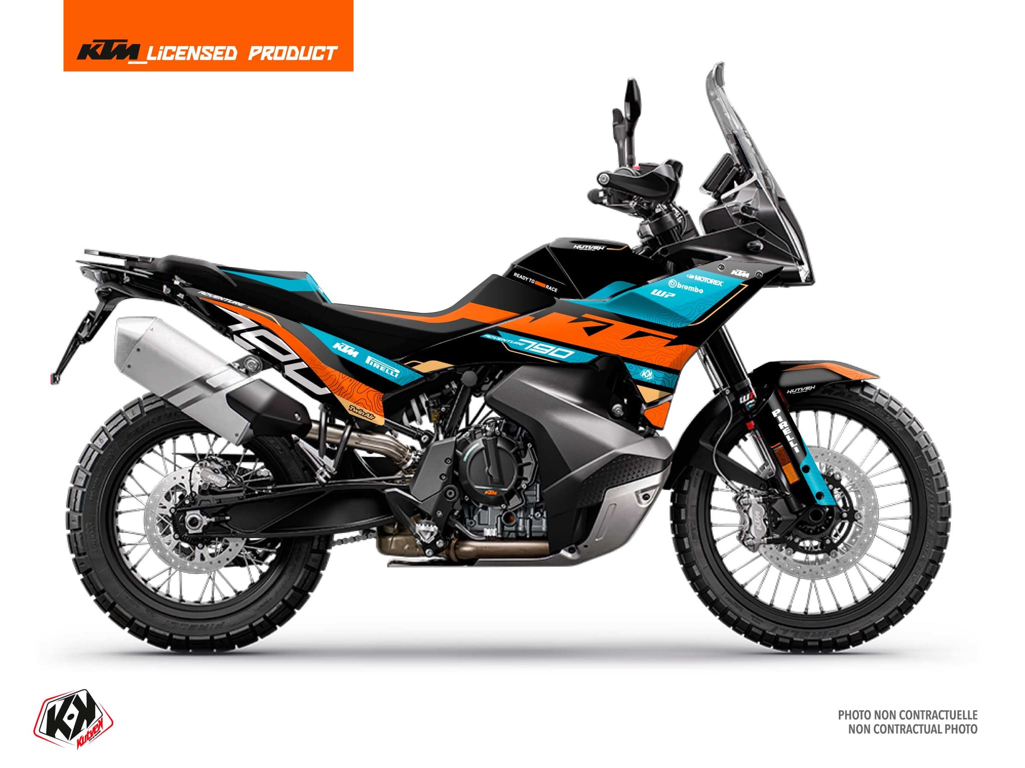 street bike ktm adventure 790 gravl blue graphic kit