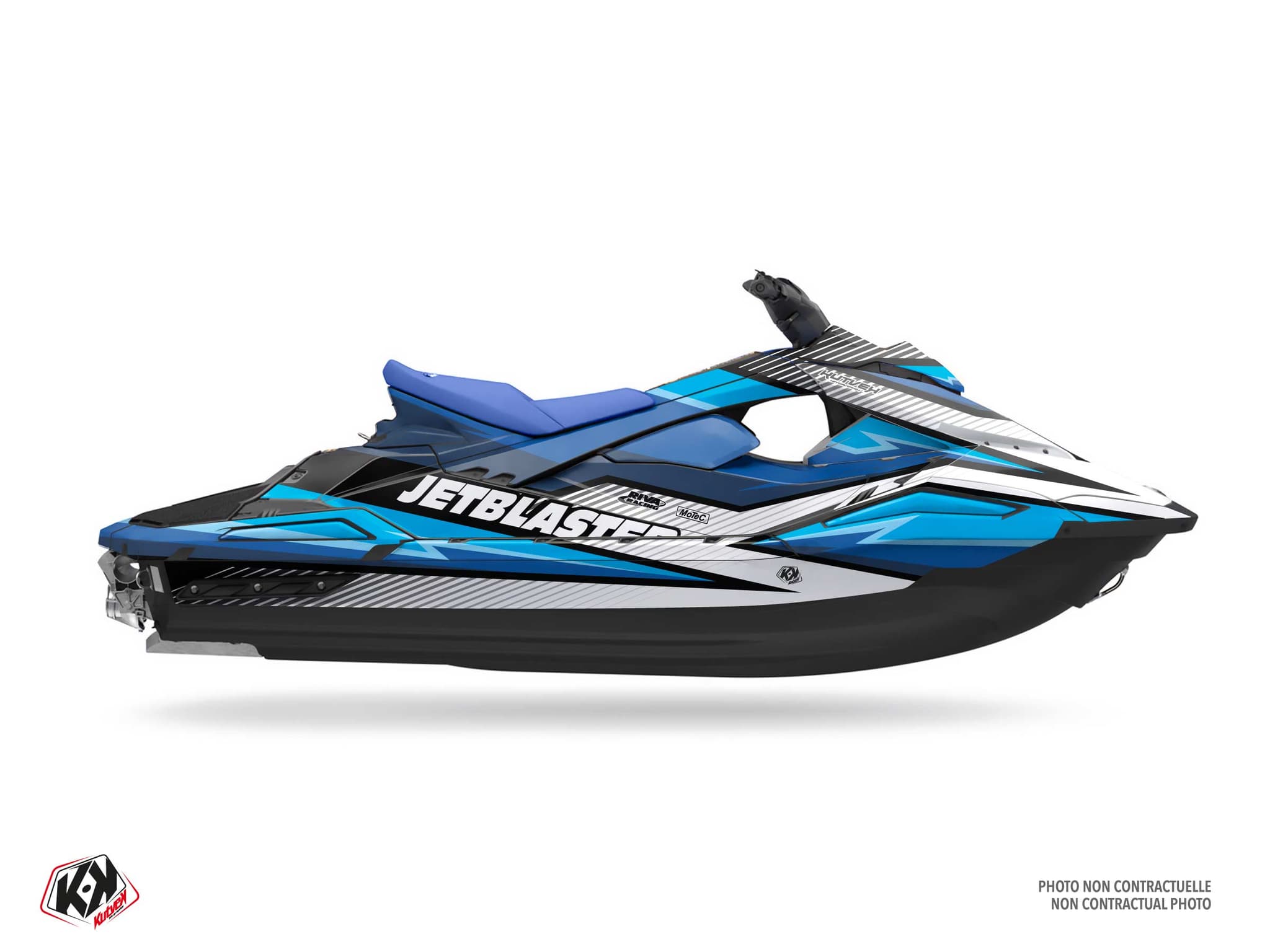Graphic Kit Grid Blue Jet Ski Yamaha Jet Blaster