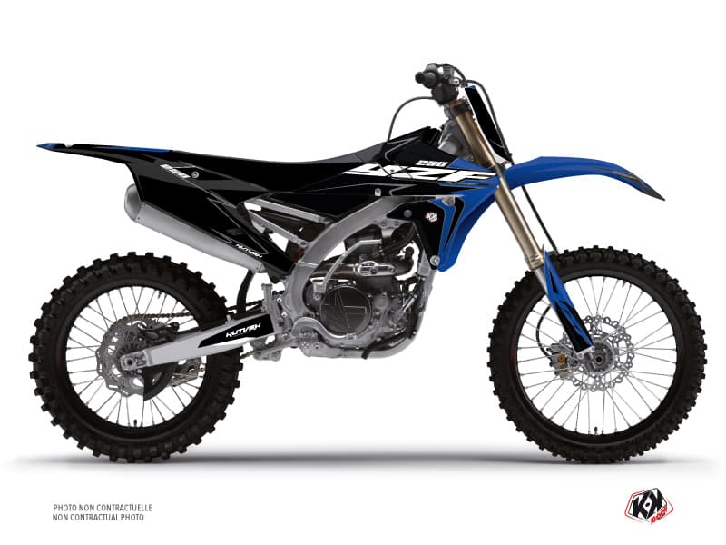 kit graphique motocross yamaha yz 250 f halftone noir-bleu