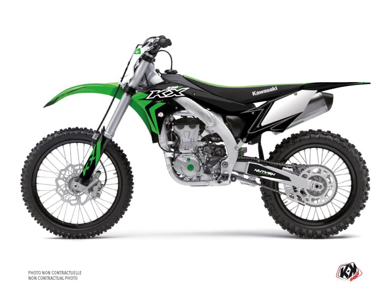 kit graphique motocross kawasaki kx 450 f halftone noir-vert