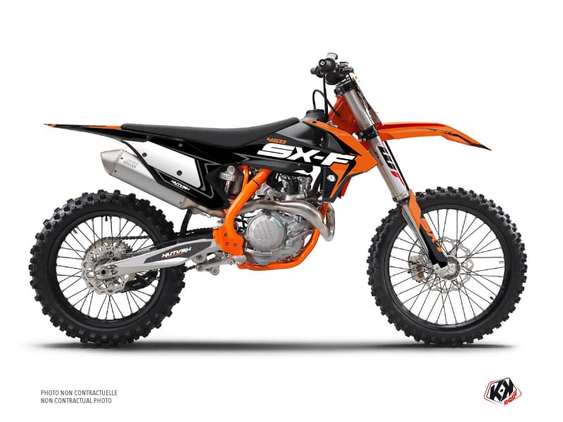 deko-set moto-cross ktm sx 450 f halftone schwarz-orange