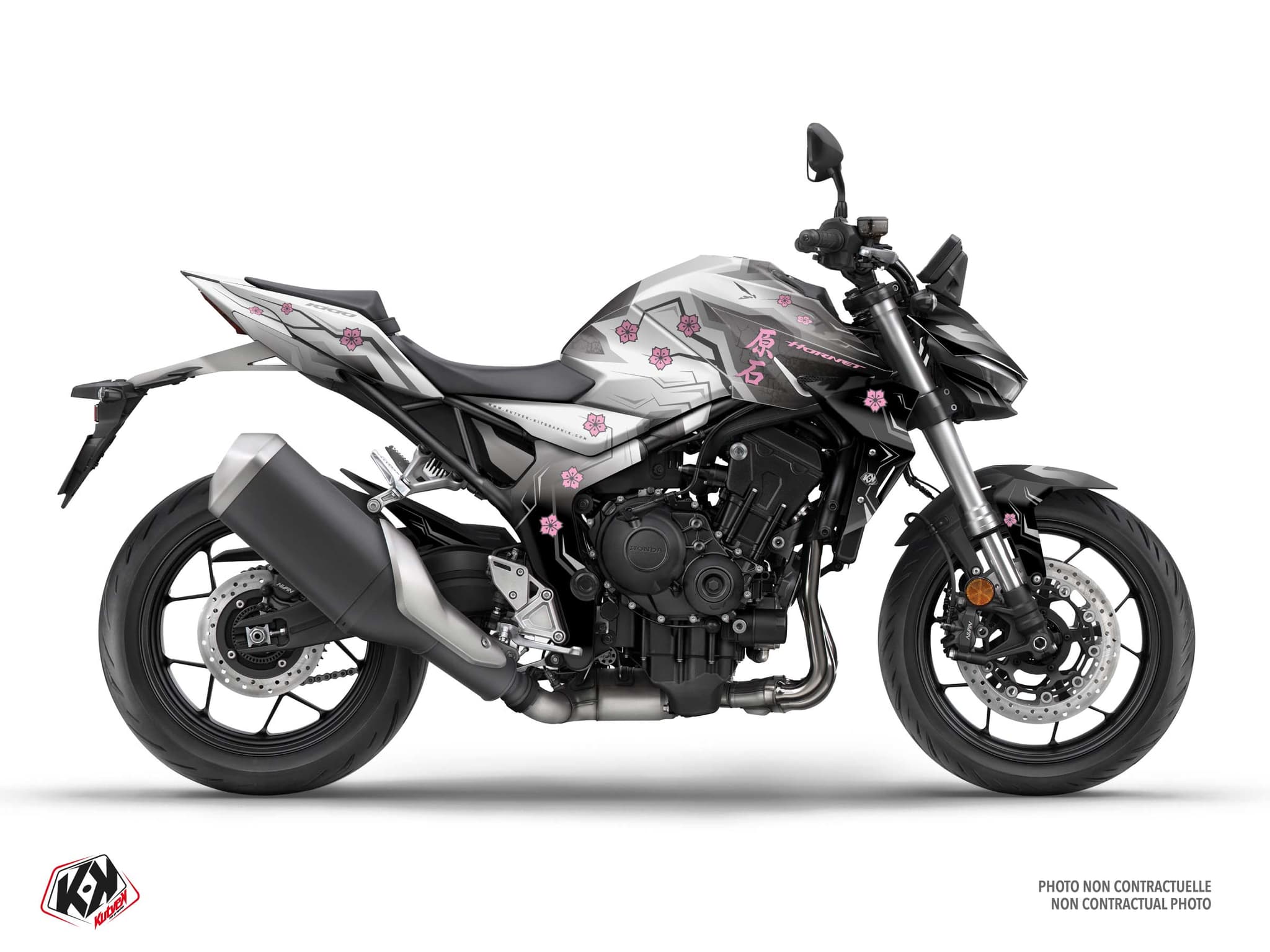 Kit Graphique moto honda cb 1000 hornet hanami blanc