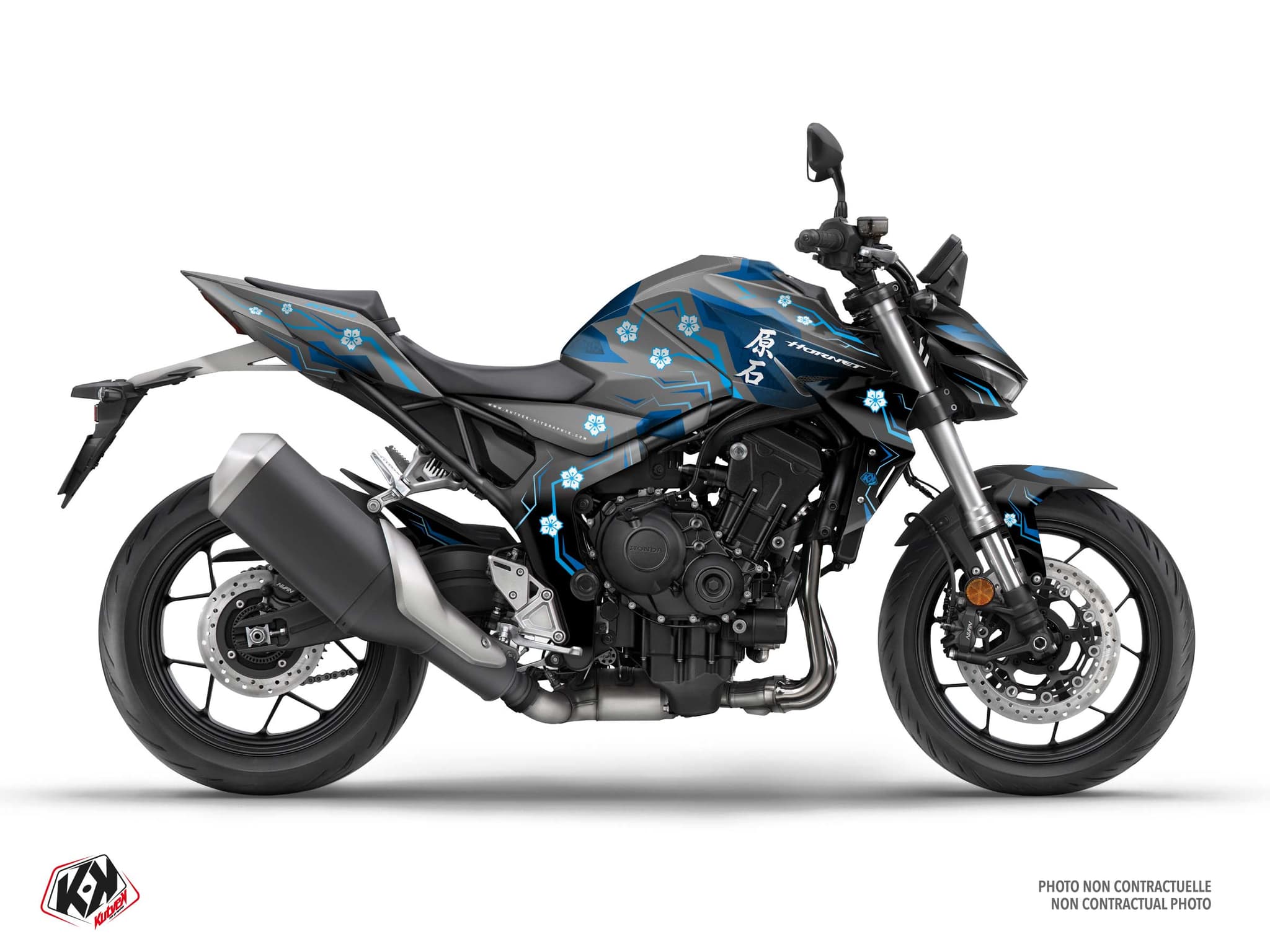 Kit Graphique moto honda cb 1000 hornet hanami gris