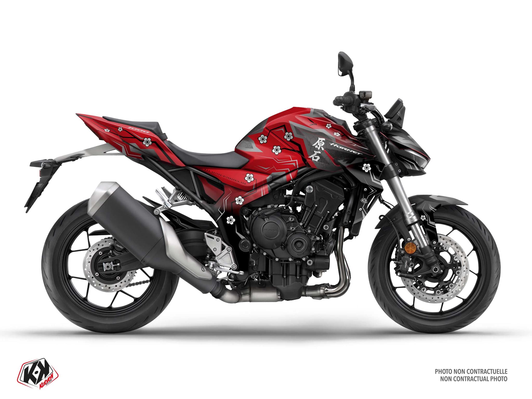 Kit Graphique moto honda cb 1000 hornet hanami rouge