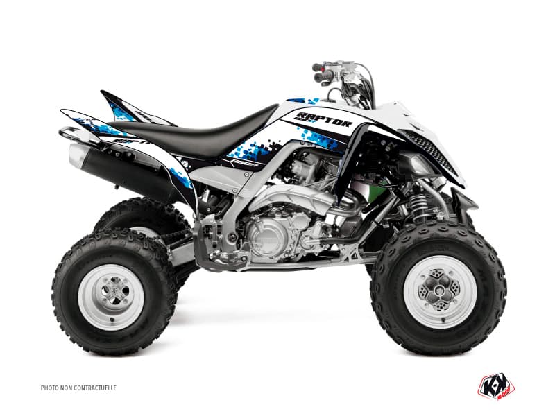 kit graphique quad yamaha raptor 660 hangtown bleu
