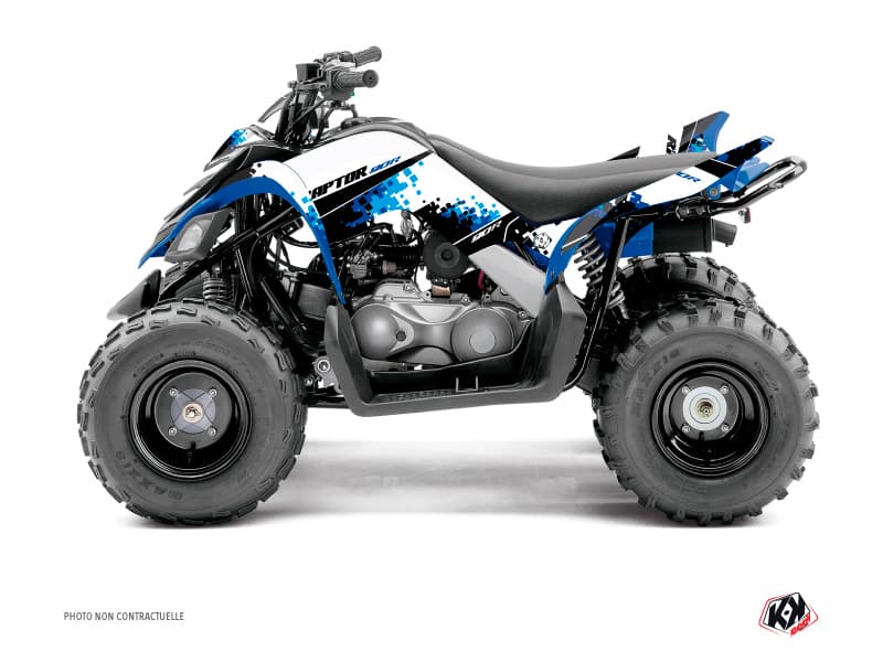 Kit graphique Quad Hangtown Yamaha 90 Raptor Bleu