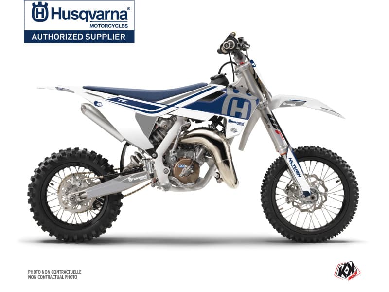 Kit graphique Moto Cross Heritage Husqvarna TC 50 Blanc Gris