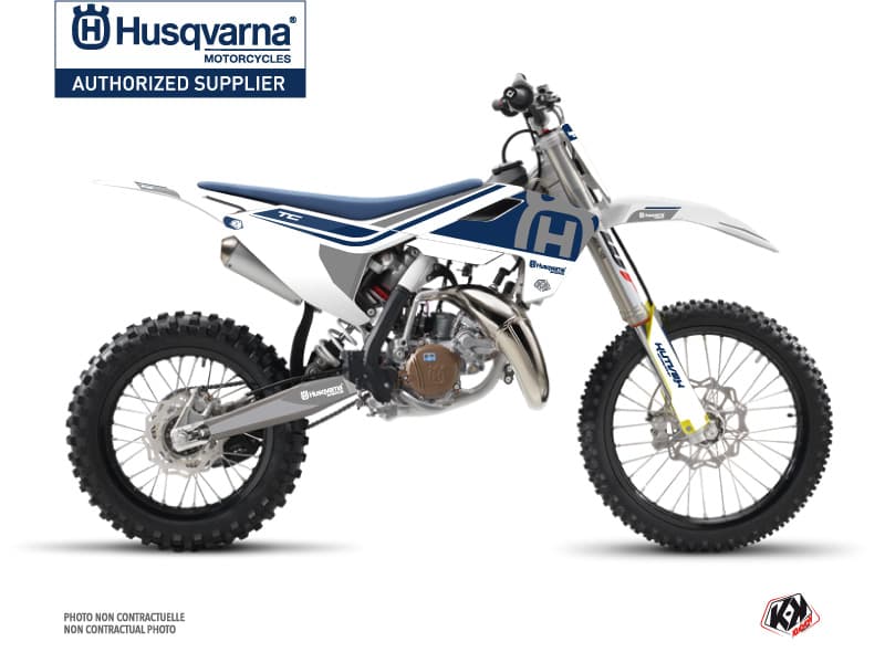 kit graphique motocross husqvarna tc 85 heritage blanc gris