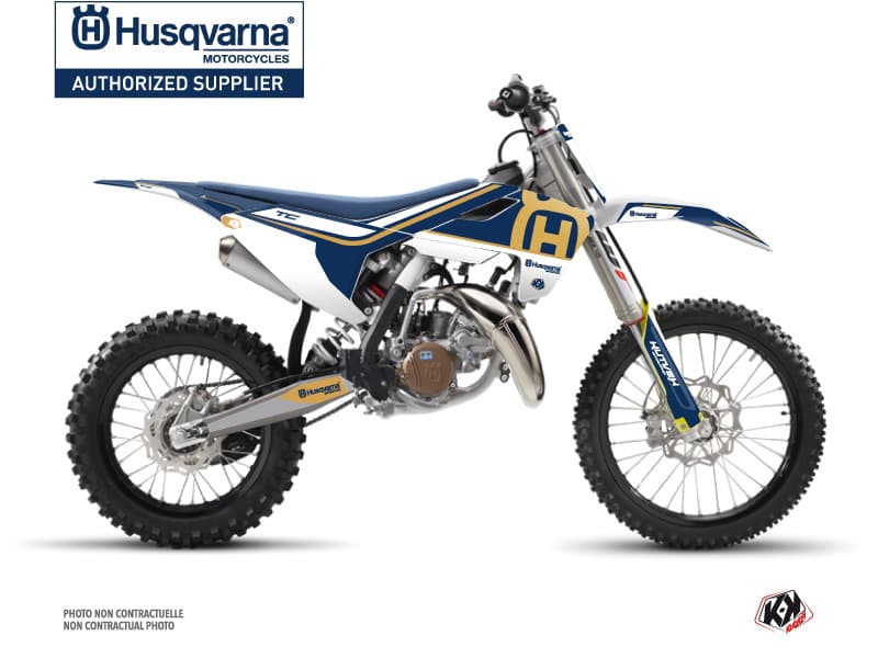deko-set moto-cross heritage husqvarna tc 85 blau