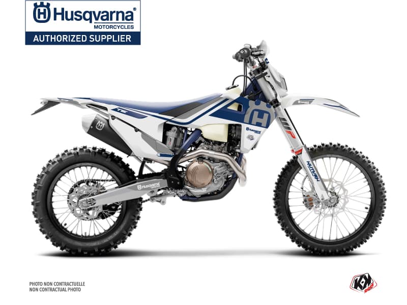 kit graphique motocross husqvarna te 300 heritage blanc gris