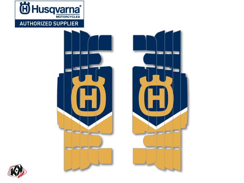 kit graphique grilles de radiateur heritage husqvarna te-fe 2017-2018 bleu